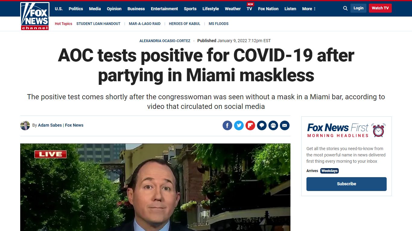 AOC tests positive for COVID-19 after partying in Miami maskless