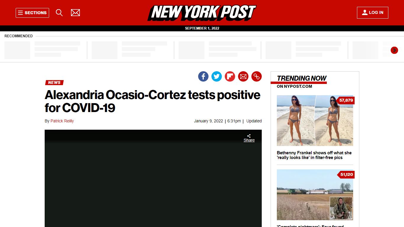 Alexandria Ocasio-Cortez tests positive for COVID-19 - New York Post