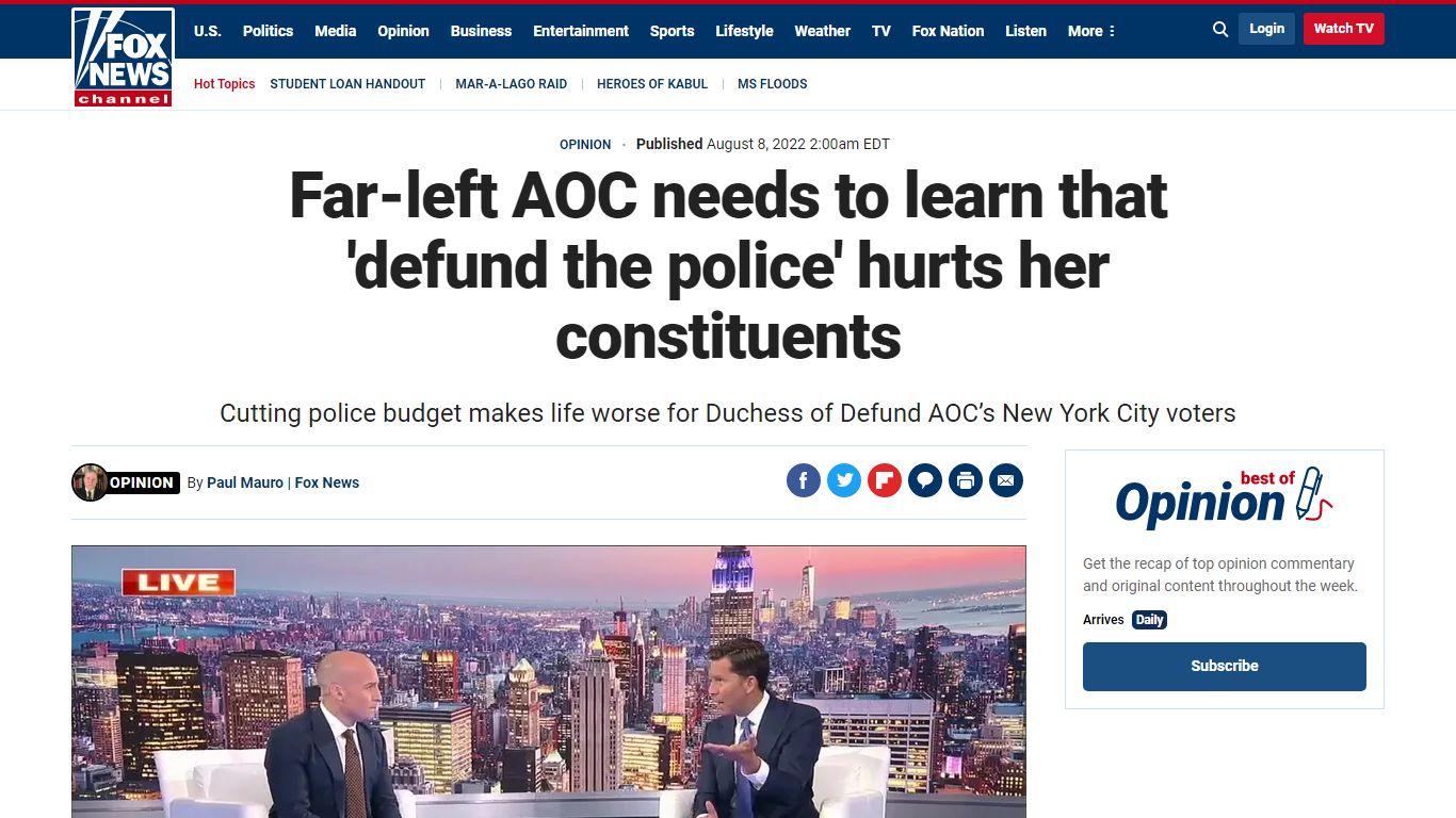 Far-left AOC needs to learn that 'defund the police' hurts her ...